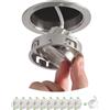 HOMEOW Faretti da Incasso per Cartongesso Nickel Dimmerabili 6W | Faretti LED Soffitto 230V IP44 per Bagno, Faretto foro 72mm - 80mm Interno Cusina, Set di 10 + 1 Módulo LED Sostituibile