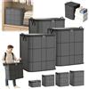 Gienslru Spacious Moving Storage Bin - Zippered Organizer for Bedding (XL*3pcs) | Extra Large Storage, Zipper Closure, Foldable Fabric Design, Reinforced Handles, Moving Day Use