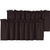 LINFKY Tenda A Mantovana Per Finestre Da Cucina/bagno/soggiorno/camera Da Letto Privacy Decorativa Tasca Con Bastoncino Tenda A Mantovana Corta, 52 X 18 Pollici Di Lunghezza (Cioccolato,Set of 2)
