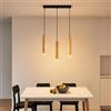 B·LED BARCELONA LED BARCELONA LED lampada a sospensione tripla minimalista Bila 3 GU10 regolabile in altezza, lampadario moderno in alluminio nero ottone per cucina isola e sala da pranzo