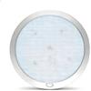 D-lite Plafoniera LED 12V per Camper, Luce Bianco Caldo 3000K Dimmerabile | Con Luce Blu Ambiente, Funzione di Memoria, Illuminazione Interna per Camper, Furgone, Barca Φ22cm Rotonda, Cromato