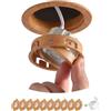 HOMEOW Faretti da Incasso per Cartongesso Effetto legno Dimmerabili 6W | Faretti LED Soffitto 230V IP44 per Bagno, Faretto foro 72mm - 80mm Interno, Set di 10 + 1 Módulo LED Sostituibile