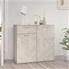 Festnight Credenza, Madia Soggiorno, Madie E Credenze, Madia Moderna, Credenza Cucina, Credenza Soggiorno, Grigio Cemento 80x36x75 cm in Truciolato