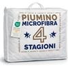 Home Tresor Piumino Doppio 4 Stagioni in Microfibra - Morbido, Traspirante e Lavabile - Caldo Inverno & Leggero Estate - Disponibile Singolo, Piazza e Mezza, Matrimoniale (155 x 200 cm Singolo)
