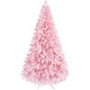 Yaheetech Albero di Natale Artificiale 183cm 1000 Rami Incernierati Rosa | Rami Folti Effetto Realistico in PVC Ignifugo, Supporto in Metallo Pieghevole Salvaspazio per Uso Domestica e Commerciale