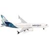 herpa Modellino Aereo Westjet Boeing 737 Max 8 - C-GRAG, Miniatura in scala 1:500, pezzo da collezione, modello senza supporto, metallo