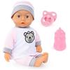 Bayer Design 93602AA Bambolotti, Educativa, Interattiva, Kiss Baby, Bambola parlante, dà un bacino, con biberon e ciuccio, rosa, bianco, 36 cm