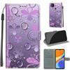 KENHONER Custodia per Xiaomi Redmi 9C NFC/10A, fiore | Portafoglio Pelle PU, Magnetica, Resistente Agli Urti, Scomparto Carte Credito, Pieghevole, Flip Libro, Motivo