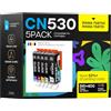iNKPAD Confezione da 5 cartucce d'inchiostro PGI-530 CLI-531 di ricambio per Canon PGI-530XL CLI-531XL compatibili con Canon TS8750 TS8751
