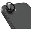 VAVAVOOMY Protezione per obiettivo della fotocamera per iPhone 16E, protezione 9H, in vetro HD, trasparente, antigraffio, anti-impronte, nero