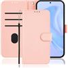 IMEIKONST per Samsung Galaxy S26 FE Custodia a portafoglio rosa YBP1 | Custodia a libro in pelle PU con chiusura magnetica, antiurto, con 3 scomparti per carte di credito