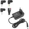 JZK Alimentatore 12V 1.5A DC, caricabatterie universale CA/CC 18W con 4 connettori intercambiabili (5.5x2.1mm, 5.5x2.5mm, 4.0x1.7mm, 3.5x1.35mm) per strisce LED, telecamere di sorveglianza, router
