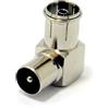 kenable Adattatore RF Angolare 90° Maschio a Femmina per Cavi Antenna TV Coassiali METALLICO