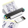 Phomemo M08F Stampante Stencil Tattoo con Luci D'atmosfera a LED | Stampante per Tatuaggi per Principianti e Artisti, Stencil Machine Plotter Compatibile Con Smartphone & PC, Nero Verde