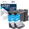 LCL LC521 Ciano Cartuccia d'inchiostro LC521 LC-521 LC521C LC-521C(2-Pack) | Compatibile per Brother DCP-J1260DW DCP-J1310DW DCP-J1313DW DCP-J1360DW DCP-J1460DW