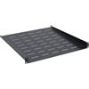Waytex Scaffale rackable 19 pollici 1U profondità 450 mm - ripiano fisso per baia di birra, cassetto, armadio rack 19 - fissaggio anteriore - nero