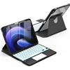 CACOE Custodia con tastiera girevole a 360° per iPad Air 11 (M4 2026/M3 2025/M2 2024), Air 5/4a generazione con pannello touch, retroilluminazione a 7 colori, tastiera wireless rimovibile, nero