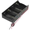Janasiba Nero 4 x 1,5 V D porta batteria scatola scatola con filo di filo