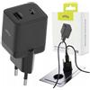 Allity GaN USB-C USB-A Caricabatterie 20W 2 porte PD Caricatore rapido ATC-01-20WAC Alimentatore compatto Mini Power Adapter Charger Nero