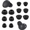 Niukeke Auricolari di ricambio per Samsung Galaxy Buds 2 Pro, 6 paia di gommini di ricambio in silicone S/M/L, colore nero