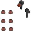BIIULHCI Tappi di ricambio in silicone per JBL Tune 230 NC TWS /T230NC JBL Live Pro Plus/Live Pro+, cuscinetti di ricambio per auricolari, 6 pezzi di imbottitura (nero)