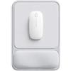 Giecy Tappetino Mouse ergonomico con poggiapolso in gel affondato, design antipressione, base antiscivolo, comfort migliorato per ufficio e gaming (Grigio chiaro)