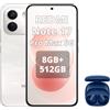 XIAOMI Redmi Note 17 Pro Max 5G-Smartphone 8+512GB,Display 6,83 1.5K AMOLED, Snapdragon 6 Gen 5,Batteria 9210mAh+Ricarica 100W,Fotocamera 50MP OIS+Ultra,IP68,Blush di nuvola,Cuffie blu incluse