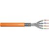 DIGITUS 25 m Cat 7 Cavo di rete - S-FTP (PiMF) Simplex - BauPVO Dca - LSZH Senza alogeni - 1200 MHz rame AWG 23/1 - Compatibile PoE+ - Cavo LAN Cavo di installazione Cavo Ethernet - Arancione