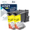 LCL LC521 Giallo Cartuccia d'inchiostro LC521 LC-521 LC521Y LC-521Y(2-Pack) | Compatibile per Brother DCP-J1260DW DCP-J1310DW DCP-J1313DW DCP-J1360DW DCP-J1460DW