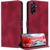 ZONNAVI Cover per Samsung Galaxy A26 5G, [Blocco RFID] Custodia a Libro in Pelle con Porta Carte, Flip Case Portafoglio Antiurto Cover per Samsung A26 5G (Rosso Scuro)