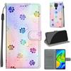 KENHONER Custodia per Xiaomi Redmi Note 9, impronta | Portafoglio Pelle PU, Magnetica, Resistente Agli Urti, Scomparto Carte Credito, Pieghevole, Flip Libro, Motivo