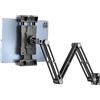 OHLPRO Supporto da parete per tablet in alluminio, braccio regolabile a 360° ed estensibile per iPad Pro/Air/Mini, Galaxy Tab 5-33 cm, supporto in metallo per cucina, ufficio, camera da letto