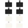 TBOC Toppa di Fisaggio Universali Ricambio per Cordino Laccio Cover Cellulare Telefono [8 unità] Colore [Bianco E Nero] Porta Corda Cordini Cellulare da Collo con Tracolla Catena Accessori Smartphone