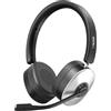 Wantek Cuffie wireless con microfono, cuffie on-ear per PC, laptop, tablet, Office Teams Zoom Skype, doppia connessione