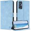 ZONNAVI Cover per Oppo Find X3 Neo 5G, [Blocco RFID] Custodia a Libro in Pelle con Porta Carte, Flip Case Portafoglio Antiurto Cover per Oppo Find X3 Neo 5G (Blu chiaro)
