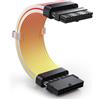 AsiaHorse Cavo RGB indirizzabile ATX, ARGB 24 pin, scheda madre sleeved cable, 5 V 3 pin PSU per scheda madre, estensione cavo di alimentazione 18 AWG con illuminazione, (design in silicone)