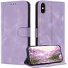 ZONNAVI Cover per iPhone X/iPhone XS, [Blocco RFID] Custodia a Libro in Pelle con Porta Carte, Flip Case Portafoglio Antiurto Cover per iPhone X/iPhone XS (Viola)