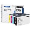 Cartridgeify 937E 4 cartucce compatibili con hp 937e OfficeJet Pro 9120/9120e serie/9122e/9125e/9126/9128/9129e/9130e/9132e Officejet Pro 9110b/ 9120b/9130b/9133/9720e/9720e/9720e/9720e/9720e/9720e