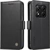 XINNI Cover per Xiaomi Poco X7 5G Custodia | Semplice Cellulare Libro Antiurto Flip Pelle PU/TPU Magnetica Case