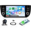 Rimoody 4G+64G Android Autoradio per FIAT Punto 2010-2016 6,2 Pollici HD Stereo Auto con Wireless Carplay Android Auto Navi GPS Mirror Link Bluetooth WiFi/FM/RDS/EQ Comandi al Volante Retrocamera