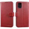 Lensun Cover in Pelle Vera per Samsung Galaxy A51- Vino rosso | Custodia in Vera Pelle [RFID Blocking] Libro con Portafoglio Telefono Chiusura Magnetico Flip Custodie Cuoio
