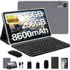 fezawio Tablet Android da 11 pollici,16+256GO,Tastiera+Mouse+Custodia Di Protezione,Grigio