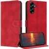 ZONNAVI Cover per Samsung Galaxy A56 5G, [Blocco RFID] Custodia a Libro in Pelle con Porta Carte, Flip Case Portafoglio Antiurto Cover per Samsung A56 5G (Rosso)