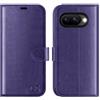OCASE Portafoglio Cover per Google Pixel 9A (6,3 Pollici) Viola | Custodia a Ribalta, Portafoglio in Pelle PU, Blocco RFID, 3 Slot per Carte, Supporto Integrato, Protezione Antishock