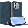 TAUYN Cover Custodia Folio in Pelle per Honor 600 Lite | Design a Flip Magnetico Premium PU Pelle Antiurto Wallet Case, con Supporto & Porta Carta Protezione Completa. Blu scuro