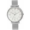 Fossil Orologio Jacqueline per donna, Movimento al quarzo a tre lancette con cinturino in acciaio inossidabile, Argento E Bianco