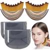 VyxStelyndric Set di 2 Pennello per Contorno Linfatico - Massaggiatore Linfatico per il Viso, Spazzola Viso per Dry Brushing, Allevia L'affaticamento del Visos, per Scolpire una Linea Della Mascella Perfetta, Brown