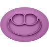 EZPZ Piatto a scomparti e tovaglietta in silicone Mini Mat berry
