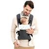 Azeekoom Marsupio Ergonomico, Anca Sana Cotone Anteriore Posteriore Portare per Neonato Bambino 3-15kg Traspirante Regolabile Fascia Porta Bebè Anca Sana Mani Libere