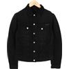 Nudie Jeans Giacca Uomo Billy S Dark Shist Denim Nera Bottoni Tasche